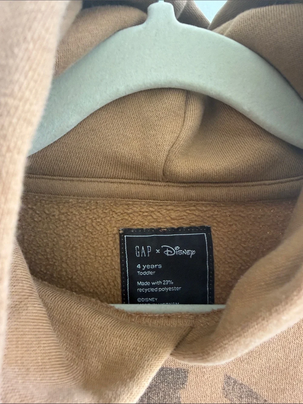 GAP Toddler Brown Hoodie with Mickey Mouse Graphic